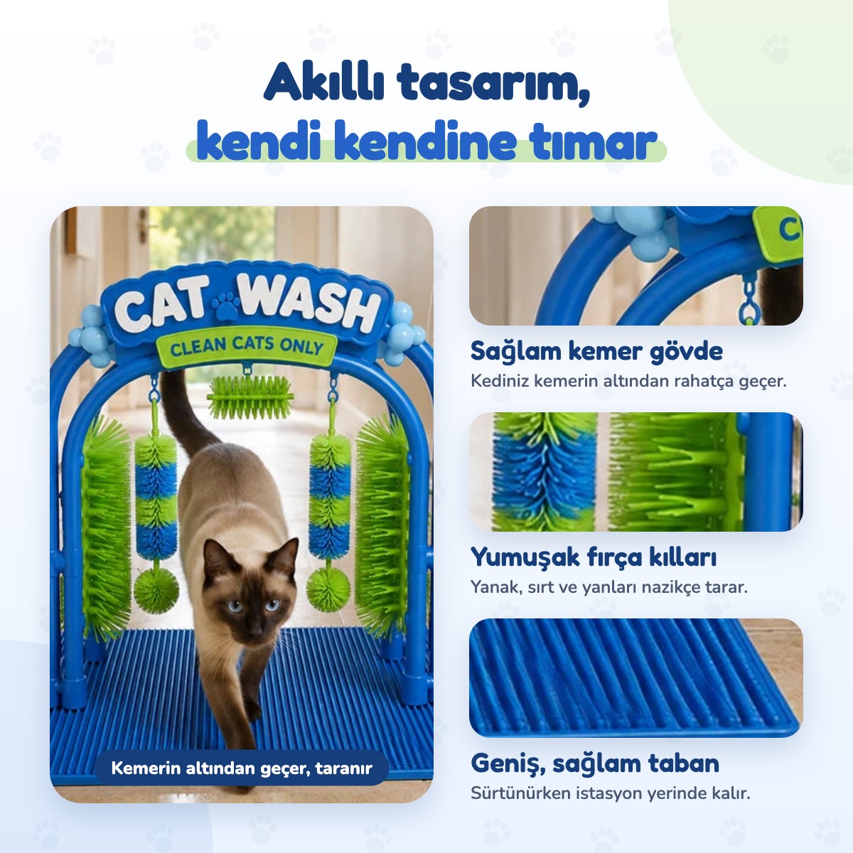 meowsh™ Cat Wash – Kedi Kendi Kendine Tımar ve Tüy Toplama İstasyonu