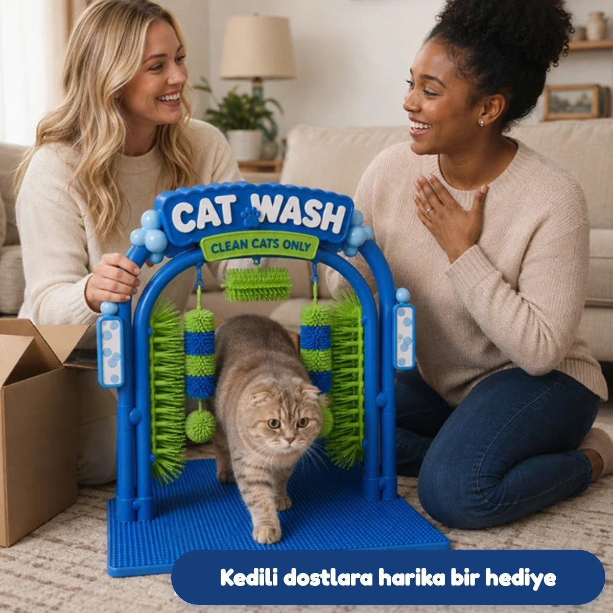meowsh™ Cat Wash – Kedi Kendi Kendine Tımar ve Tüy Toplama İstasyonu
